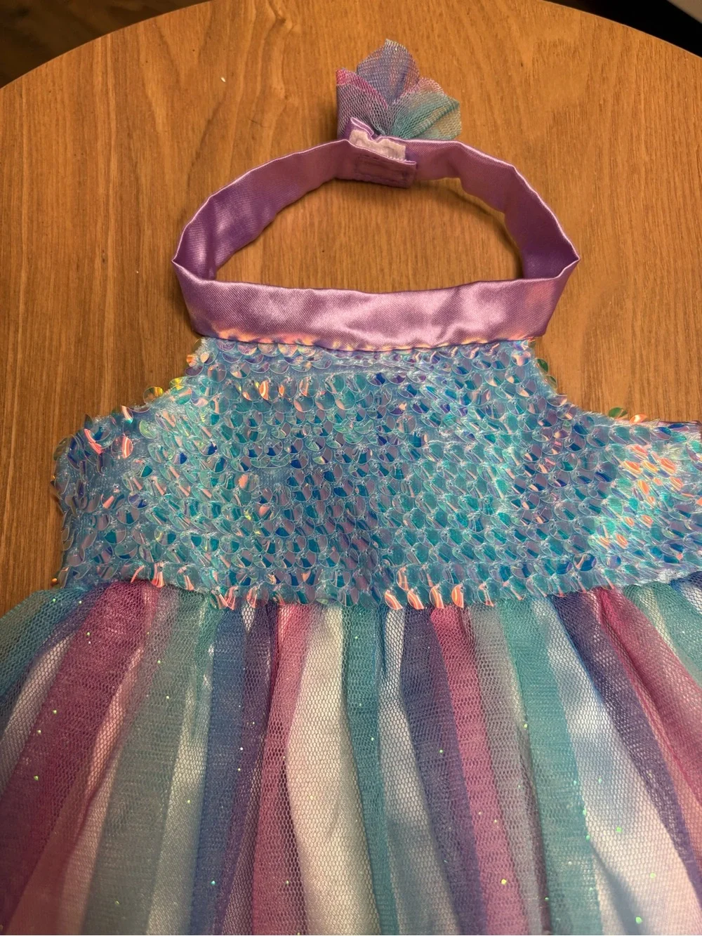Build-A-Bear Sequin Halter Dress.